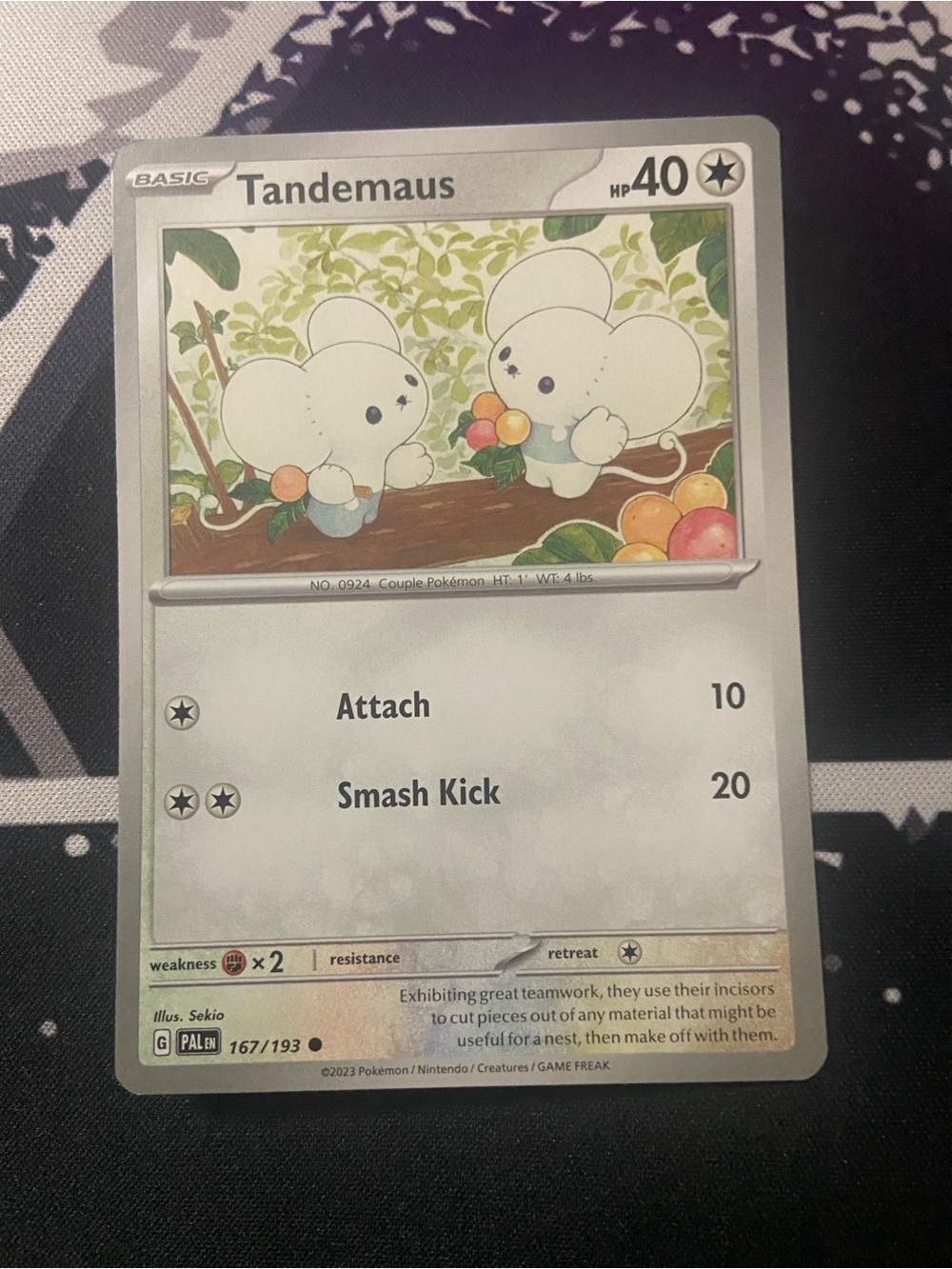Tandemaus(Card Number 167/193) Paldea Evolved